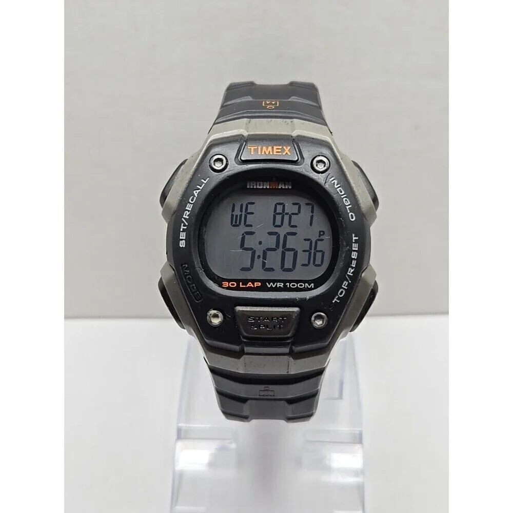 Timex Ironman Classic 30 Lap Watch 41mm Indiglo WR100M New Battery Quartz Mens